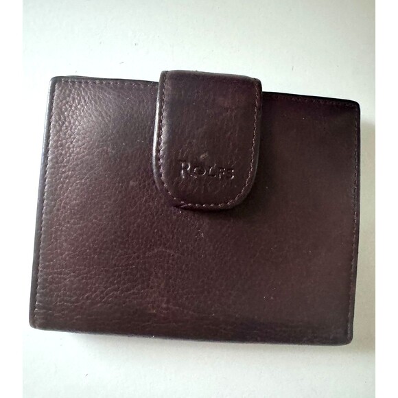 VTG Rolfs Brown Leather Wallet With Coin Holder - Picture 1 of 9